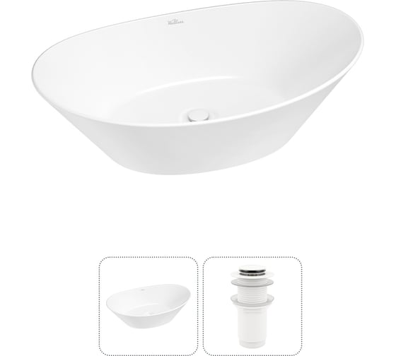 Набор Wellsee 2 в 1 Dulcet Tones накладная раковина 36x25 см 20212204R