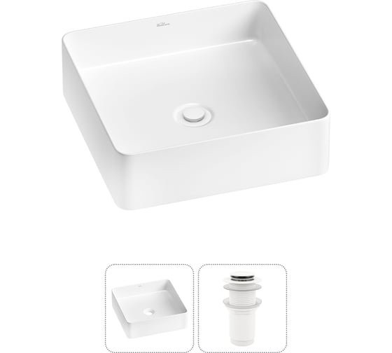 Набор Wellsee 2 в 1 FreeDom 2.0 накладная раковина 30x30 см 20214346R 1
