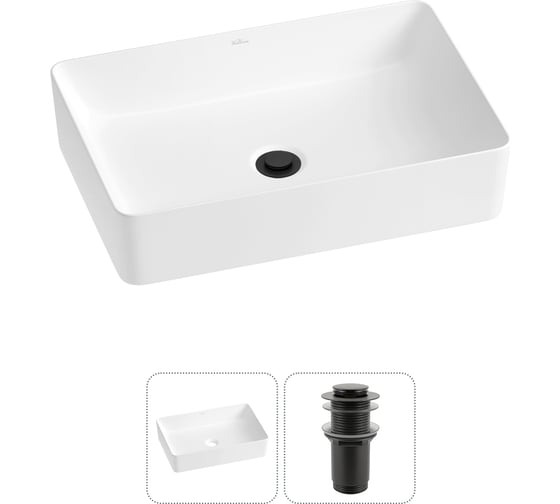 Набор Wellsee 2 в 1 FreeDom 2.0 накладная раковина 50x34 см 20214456R 1