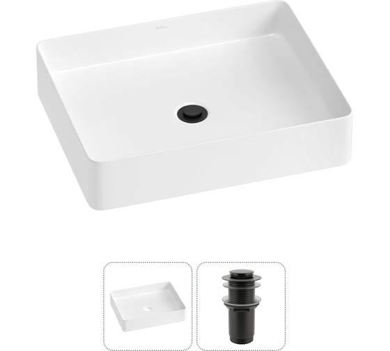Набор Wellsee 2 в 1 FreeDom 2.0 накладная раковина 51x40 см 20214488R 1