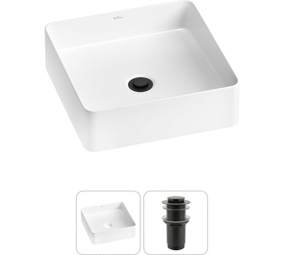 Набор Wellsee 2 в 1 FreeDom 2.0 накладная раковина 36x36 см 20214360R 1