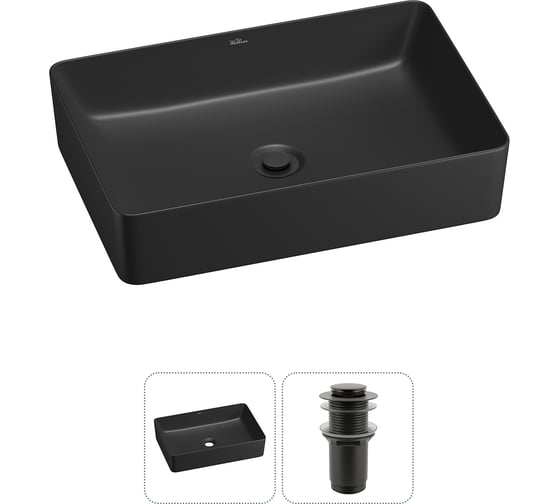 Набор Wellsee 2 в 1 FreeDom 2.0 накладная раковина 50x34 см 20214472R 1