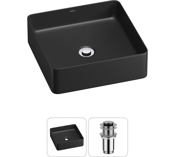 Набор Wellsee 2 в 1 FreeDom 2.0 накладная раковина 36x36 см 20214419R 1