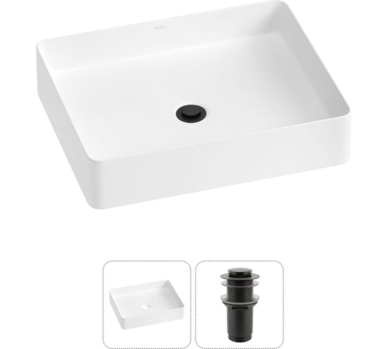 Набор Wellsee 2 в 1 FreeDom 2.0 накладная раковина 51x40 см 20214504R 1