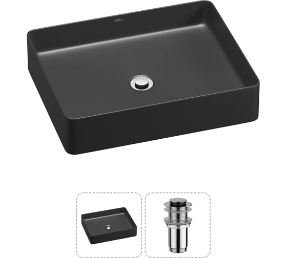 Набор Wellsee 2 в 1 FreeDom 2.0 накладная раковина 51x40 см 20214519R 1