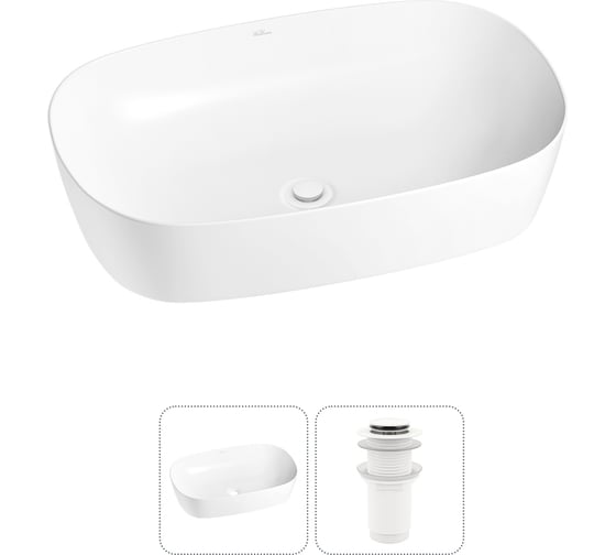 Набор Wellsee 2 в 1 Ground Breaking накладная раковина 61x39 см 20212352R 1