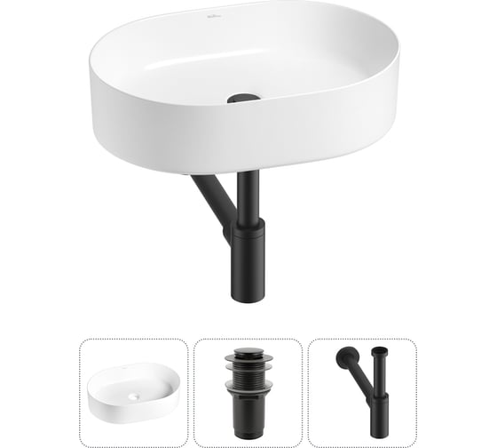 Набор Wellsee 3 в 1 Belle Spa накладная раковина 50x37 см 20212510R