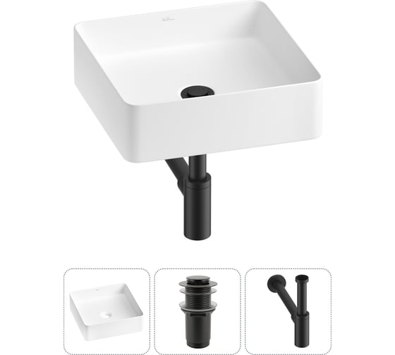 Набор Wellsee 3 в 1 FreeDom 2.0 накладная раковина 36x36 см 20214396R 1