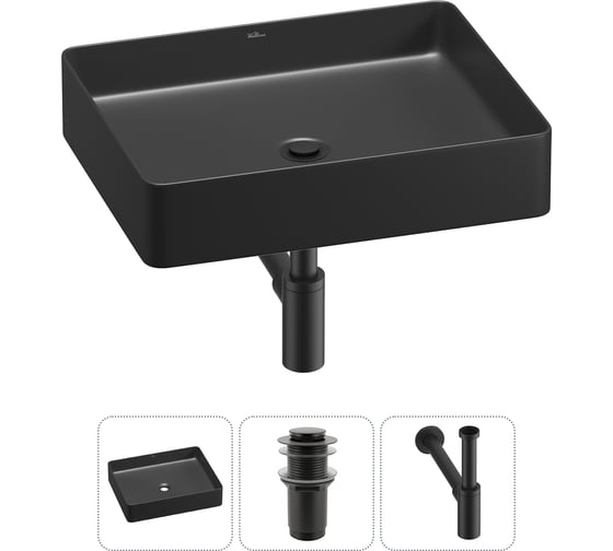 Набор Wellsee 3 в 1 FreeDom 2.0 накладная раковина 51x40 см 20214523R 1