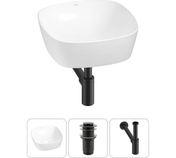 Набор Wellsee 3 в 1 Ground Breaking накладная раковина 40x40 см 20212130R 1