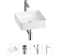 Набор Wellsee 4 в 1 FreeDom 2.0 накладная раковина 30x30 см 20214383R