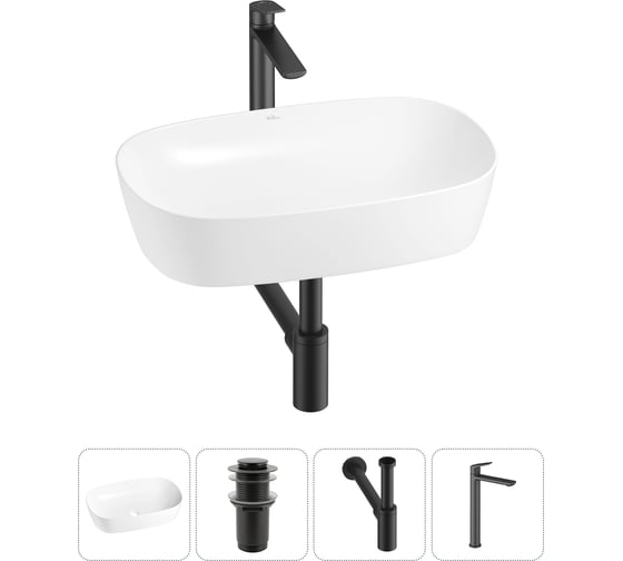 Набор Wellsee 4 в 1 Ground Breaking накладная раковина 61x39 см 20212358R 1