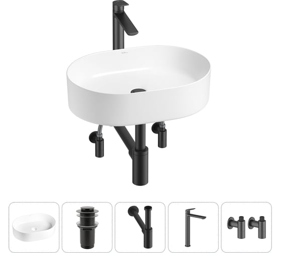 Набор Wellsee 5 в 1 Belle Spa накладная раковина 50x37 см 20212518R 1