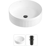 Набор Wellsee 2 в 1 Festive Fox 2.0 накладная раковина 40x40 см, донный клапан 20213467R