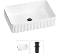 Набор Wellsee 2 в 1 Festive Fox 2.0 накладная раковина 50x35 см, донный клапан 20213515R