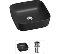 Набор Wellsee 2 в 1 Preen накладная раковина 39x39 см, донный клапан 20214191R