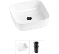 Набор Wellsee 2 в 1 Preen накладная раковина 39x39 см, донный клапан 20214176R