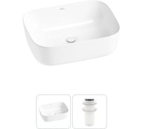 Набор Wellsee 2 в 1 Preen накладная раковина 40x30 см, донный клапан 20214206R