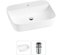 Набор Wellsee 2 в 1 Preen накладная раковина 50x40 см, донный клапан 20214315R