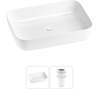 Набор Wellsee 2 в 1 Preen накладная раковина 60x42 см, донный клапан 20214250R