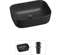 Набор Wellsee 2 в 1 Preen накладная раковина 40x30 см, донный клапан 20214220R