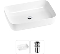Набор Wellsee 2 в 1 Preen накладная раковина 60x42 см, донный клапан 20214247R