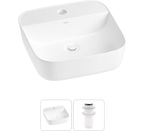 Набор Wellsee 2 в 1 Preen накладная раковина 40x40 см, донный клапан 20214290R