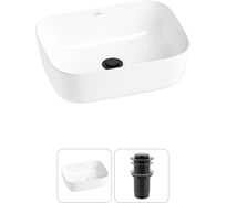 Набор Wellsee 2 в 1 Preen накладная раковина 40x30 см, донный клапан 20214204R