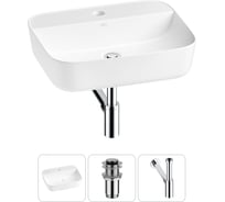 Набор Wellsee 3 в 1 Preen накладная раковина 50x40 см, донный клапан, сифон 20214319R