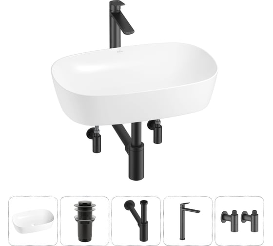 Набор Wellsee 5 в 1 Ground Breaking накладная раковина 50x39 см 20212346R 1