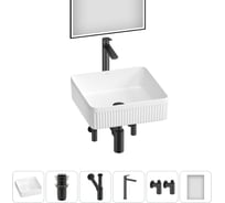 Набор Wellsee 6 в 1 Festive Fox 2.0 накладная раковина 36x36 см 20218040R