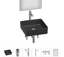 Набор Wellsee 6 в 1 Festive Fox 2.0 накладная раковина 36x36 см 20218047R