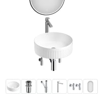 Набор Wellsee 6 в 1 Festive Fox 2.0 накладная раковина 36x36 см 20218011R