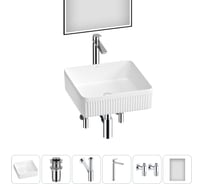 Набор Wellsee 6 в 1 Festive Fox 2.0 накладная раковина 40x40 см 20218053R