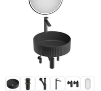 Набор Wellsee 6 в 1 Festive Fox 2.0 накладная раковина 36x36 см 20218020R