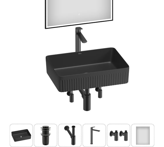 Набор Wellsee 6 в 1 Festive Fox 2.0 накладная раковина 50x36 см 20218076R 1