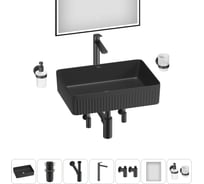 Набор Wellsee 7 в 1 Festive Fox 2.0 накладная раковина 50x36 см 20218079R