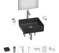 Набор Wellsee 7 в 1 Festive Fox 2.0 накладная раковина 36x36 см 20218050R