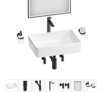 Набор Wellsee 7 в 1 Festive Fox 2.0 накладная раковина 50x36 см 20218072R