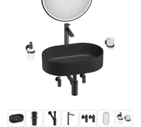 Набор Wellsee 7 в 1 Festive Fox 2.0 накладная раковина 50x32 см 20218093R