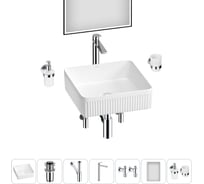 Набор Wellsee 7 в 1 Festive Fox 2.0 накладная раковина 36x36 см 20218043R