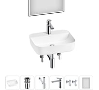 Набор Wellsee 6 в 1 Preen накладная раковина 50x40 см 20218333R