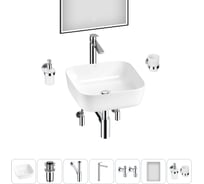 Набор Wellsee 7 в 1 Preen накладная раковина 39x39 см 20218267R