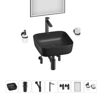 Набор Wellsee 7 в 1 Preen накладная раковина 39x39 см 20218275R