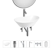 Набор Wellsee 6 в 1 Dulcet Tones накладная раковина 46x28 см 20218569R