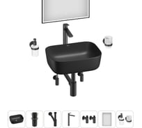 Набор Wellsee 7 в 1 Preen накладная раковина 40x30 см 20218289R