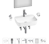 Набор Wellsee 7 в 1 Preen накладная раковина 50x40 см 20218337R