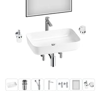 Набор Wellsee 7 в 1 Preen накладная раковина 50x40 см 20218295R