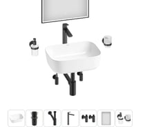 Набор Wellsee 7 в 1 Preen накладная раковина 40x30 см 20218282R