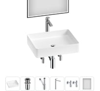 Набор Wellsee 6 в 1 FreeDom 2.0 накладная раковина 51x40 см 20217915R